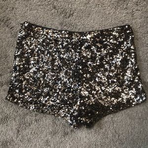 Gold Sequined Shorts Forever 21
